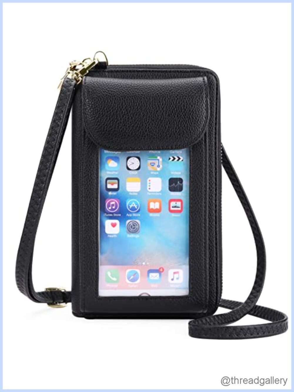 Small RFID Cell Phone Crossbody Bag Purse for Women PU Leather Wallet Purse